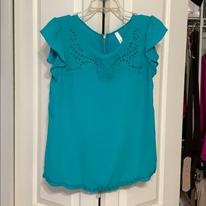 Medium aqua blue blouse